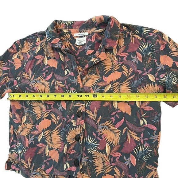 NICOLE MILLER Floral Print Button Down Blouse Size M - Picture 5 of 7